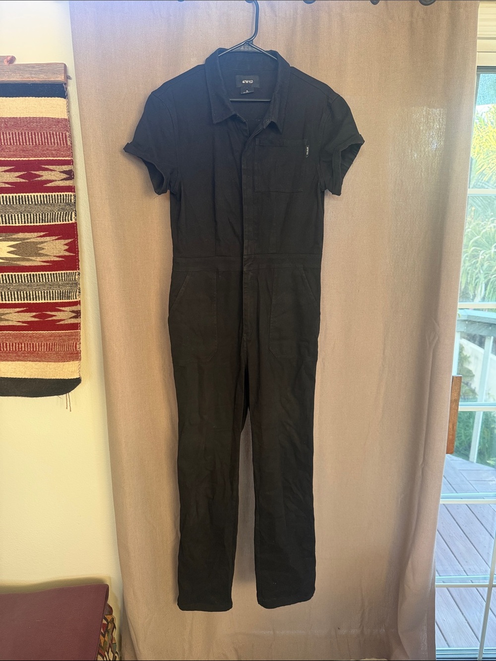 Atwyld Black Short-Sleeve Jumpsuit XL